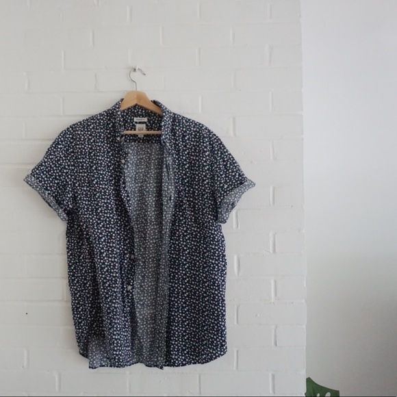 Gap Floral Print Casual Button Down - Picture 2 of 6